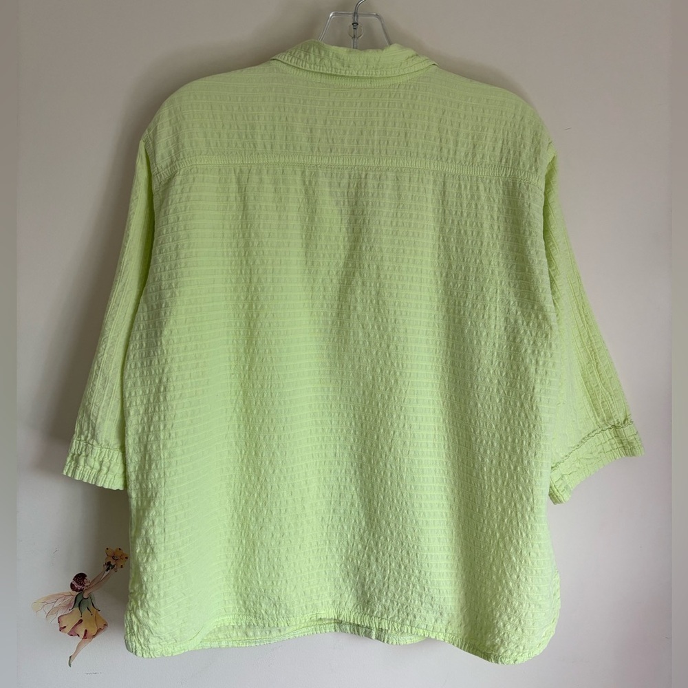 Ezzewear Light Green Top Size M Short sleeves Cotton - Picture 2 of 11